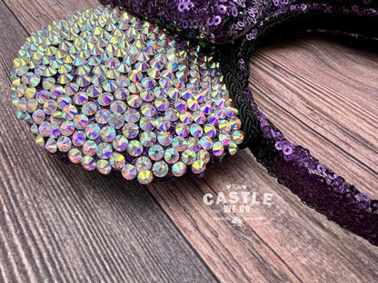 Deep Purple Frozen Inspired Crystal Mouse Ears